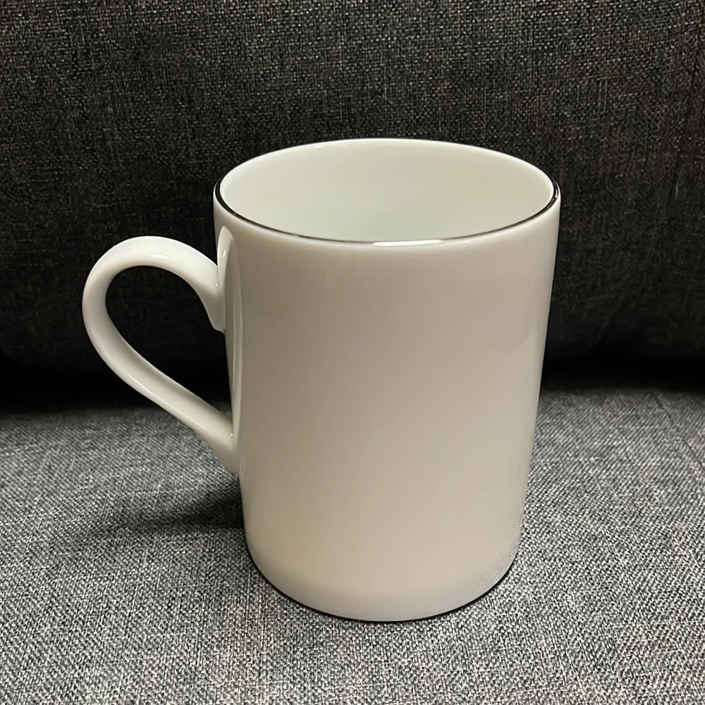 Pottery Barn Santa’s Reindeer Silver Rim Mug